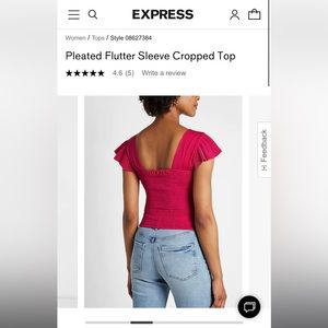 BNWT Express Puffer sleeve blouse. size XS. Pink